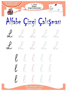 Çocuklar İçin Sesler Çizgi Çalışmaları Çalışma Sayfaları 